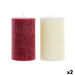 Candle DKD Home Decor White Red Christmas 9 x 9 x 15 cm (2 Units) - Декорация и Осветление<<<Дом