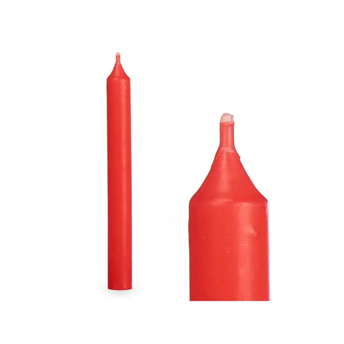 Candle Set Acorde Red 2 x 2 x 15 cm 6 x 15 x 4 cm (12 Units) - Декорация и Осветление<<<Дом Градина<<<BigBuy&&&Свещи и