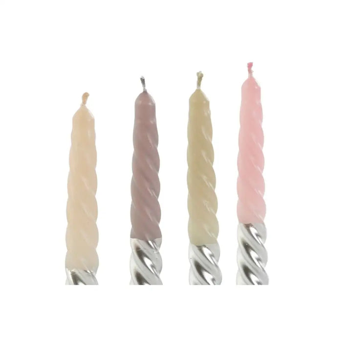 Candle Set DKD Home Decor Bicoloured 2 x 2 x 18,5 cm 4 Pieces (4 Units) - Декорация и Осветление<<<Дом