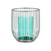 Candleholder Gift Decor Blue Silver Metal Glass 15 x 17 x 15 cm Cage - Декорация и Осветление<<<Дом