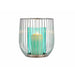 Candleholder Gift Decor Blue Silver Metal Glass 15 x 17 x 15 cm Cage - Декорация и Осветление<<<Дом