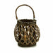 Candleholder Gift Decor Brown Grey wicker Glass 29,5 x 24 x 22 cm (6 Units) - Декорация и Осветление<<<Дом
