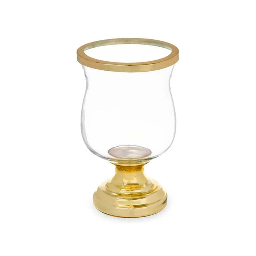 Candleholder Gift Decor Golden Crystal Steel 15,5 x 26 x 15,5 cm Wineglass (6 Units) - Декорация и Осветление<<<Дом