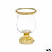 Candleholder Gift Decor Golden Crystal Steel 15,5 x 26 x 15,5 cm Wineglass (6 Units) - Декорация и Осветление<<<Дом