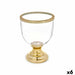 Candleholder Gift Decor Golden Crystal Steel 17,3 x 23,5 x 17,3 cm Wineglass (6 Units) - Декорация и Осветление<<<Дом