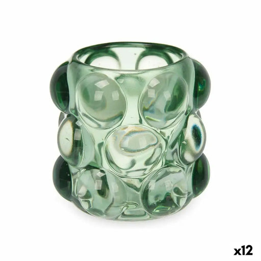 Candleholder Gift Decor Green Crystal 8,4 x 9 x 8,4 cm Microbeads (12 Units) - Декорация и Осветление<<<Дом