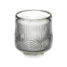 Candleholder Gift Decor Grey Crystal 7,5 x 7,8 x 7,5 cm Stripes (12 Units) - Декорация и Осветление<<<Дом
