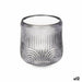 Candleholder Gift Decor Grey Crystal 9 x 9,5 x 9 cm Stripes (12 Units) - Декорация и Осветление<<<Дом