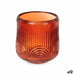 Candleholder Gift Decor Orange Tile Crystal 9 x 9,5 x 9 cm Stripes (12 Units) - Декорация и Осветление<<<Дом
