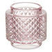 Candleholder Gift Decor Pink Glass 9 x 8,8 x 9 cm - Декорация и Осветление<<<Дом Градина<<<BigBuy&&&Свещи и