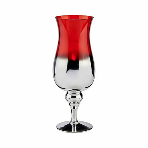 Candleholder Gift Decor Red Silver Crystal 13 x 35 x 13 cm (6 Units) - Декорация и Осветление<<<Дом