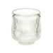 Candleholder Gift Decor Transparent Crystal 7,5 x 7,8 x 7,5 cm Stripes (12 Units) - Декорация и Осветление<<<Дом
