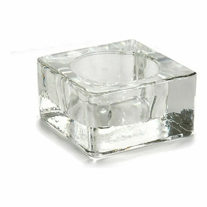 Candleholder Gift Decor Transparent Glass 6 x 3 x 6 cm (12 Units) - Декорация и Осветление<<<Дом