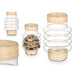 Candleholder Gift Decor Transparent Natural Glass Rattan 18 x 30 x 18 cm (6 Units) - Декорация и Осветление<<<Дом