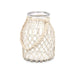 Candleholder Gift Decor White Transparent Glass Rope 20 x 30 cm 22 x 30 x 20 cm Tin (4 Units) - Декорация и