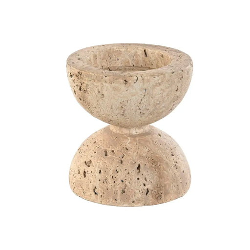 Candleholder Home ESPRIT Beige Magnesium 12 x 12 x 12,7 cm - Декорация и Осветление<<<Дом Градина<<<BigBuy&&&Свещи и