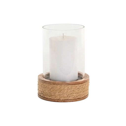 Candleholder Home ESPRIT Brown Natural Crystal Rope Mango wood - Декорация и Осветление<<<Дом Градина<<<BigBuy&&&Свещи