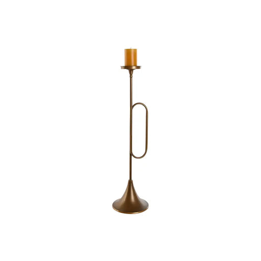 Candleholder Home ESPRIT Golden Metal 21 x 21 x 78 cm - Декорация и Осветление<<<Дом Градина<<<BigBuy&&&Свещи и