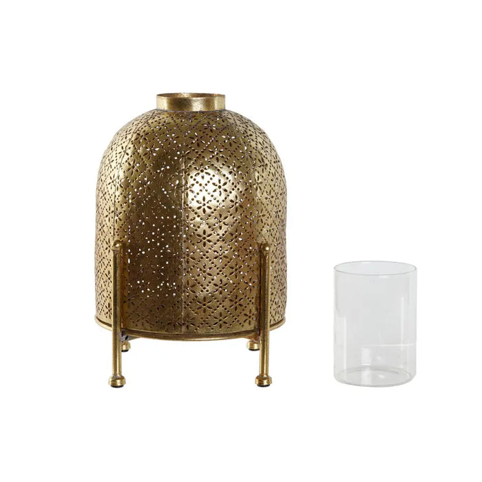 Candleholder Home ESPRIT Golden Metal Crystal 19 x 19 x 24,5 cm - Декорация и Осветление<<<Дом Градина<<<BigBuy&&&Свещи