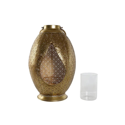 Candleholder Home ESPRIT Golden Metal Crystal 24 x 24 x 38,5 cm - Декорация и Осветление<<<Дом Градина<<<BigBuy&&&Свещи