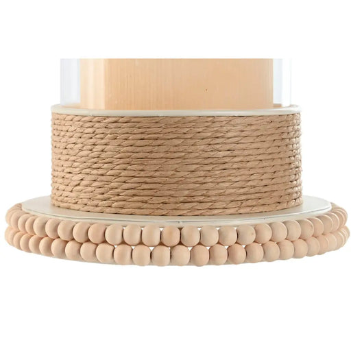Candleholder Home ESPRIT Light brown Metal Rope 17 x 17 x 23 cm - Декорация и Осветление<<<Дом Градина<<<BigBuy&&&Свещи