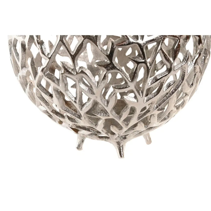 Candleholder Home ESPRIT Silver Aluminium 20 x 20 x 18 cm - Декорация и Осветление<<<Дом Градина<<<BigBuy&&&Свещи и