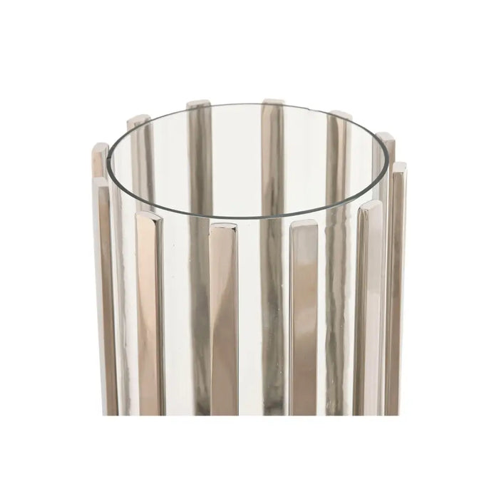 Candleholder Home ESPRIT Silver Crystal Steel 12 x 12 x 20 cm - Декорация и Осветление<<<Дом Градина<<<BigBuy&&&Свещи и