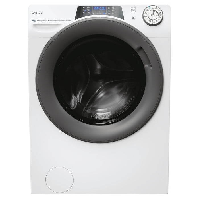 Washing Machine with Dryer CANDY RPW 4856 BWR8-S 1400 rpm, INVERTER MOTOR