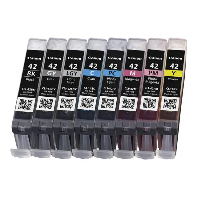 CANON 1LB CLI-42 8inks ink cartridge black and colour standard capacity multipack full 8 inks - Мастила и Мастилени