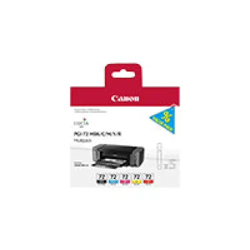 CANON 1LB PGI-72 MBK/C/M/Y/R ink cartridge black and colour standard capacity multipack - Мастила и Мастилени