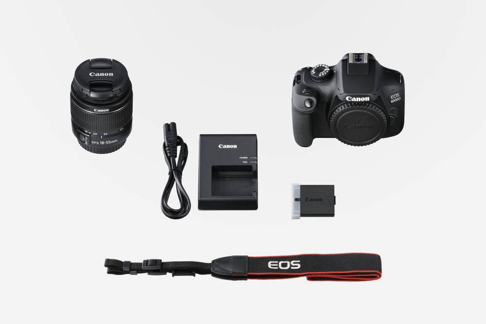 Canon EOS 4000D black + EF-s 18-55 mm DC III - Огледално-рефлексни Фотоапарати<<<CANON фото и видео
