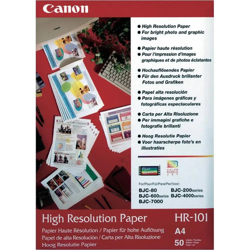 Canon HR-101 A4 50 sheets - Хартии за мастилоструйни принтери<<<CANON консумативи<<<CANON<<<PolyComp&&&Офис и Фото