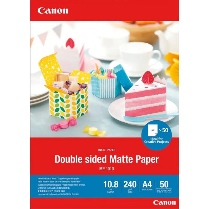 CANON MP-101D A4 50 DOUBLE MATTE PHOTO PAPER - Офис и Фото хартии<<<Консумативи - Хартия<<<Печат Сканиране и