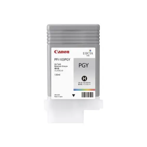 CANON PFI-103PGY ink cartridge photo grey standard capacity 130ml 1-pack - LFP мастила и LFP мастилени