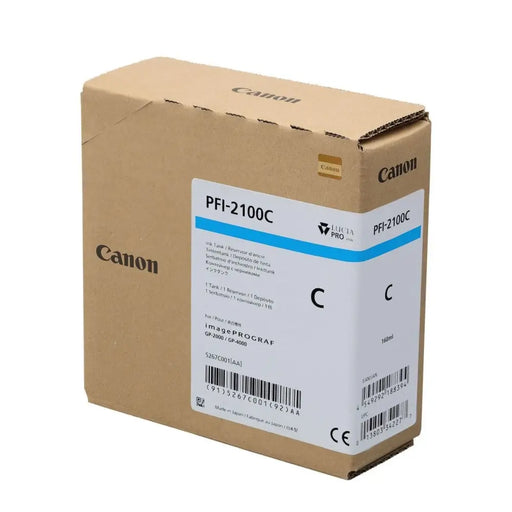 CANON PFI-2100 Cyan - LFP мастила и LFP мастилени глави<<<Консумативи - голям формат принтер (LFP)<<<Печат Сканиране и