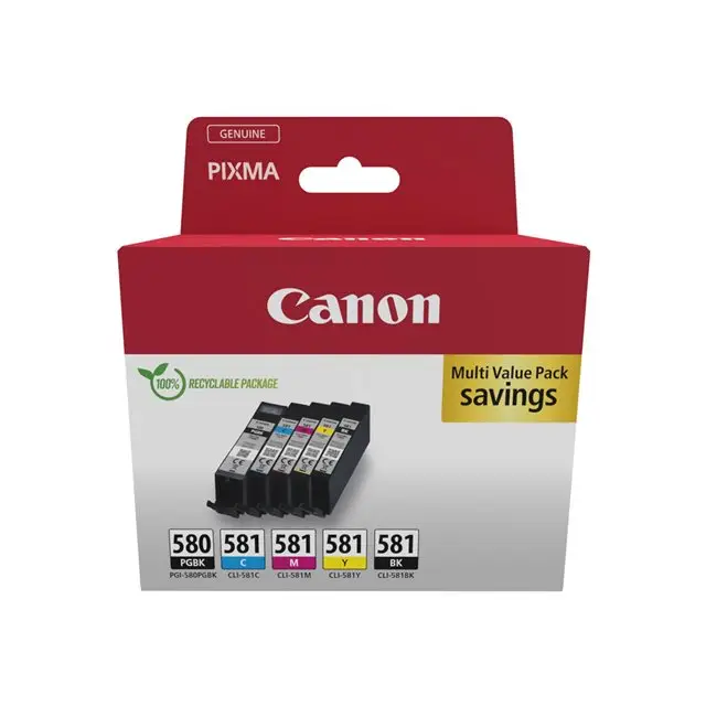 CANON PGI-580/CLI-581 Ink Cartridge BK/CMYK Sec - Мастила и Мастилени глави<<<Консумативи - Мастила<<<Печат Сканиране и