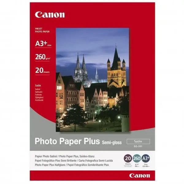 CANON SG-201 semi glossy photo paper inkjet 260g/m2 A3+ 20 sheets 1-pack - Офис и Фото хартии<<<Консумативи