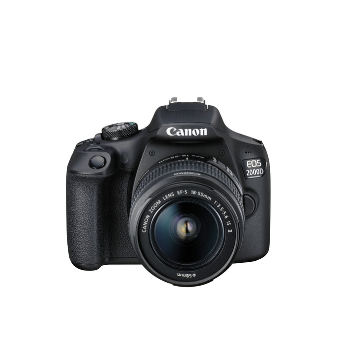 Canon EOS 2000D, black + EF-s 18-55mm f/3.5-5.6 IS II