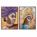 Canvas DKD Home Decor 60 x 3,5 x 80 cm Colonial African Woman (2 Units) - Декорация и Осветление<<<Дом