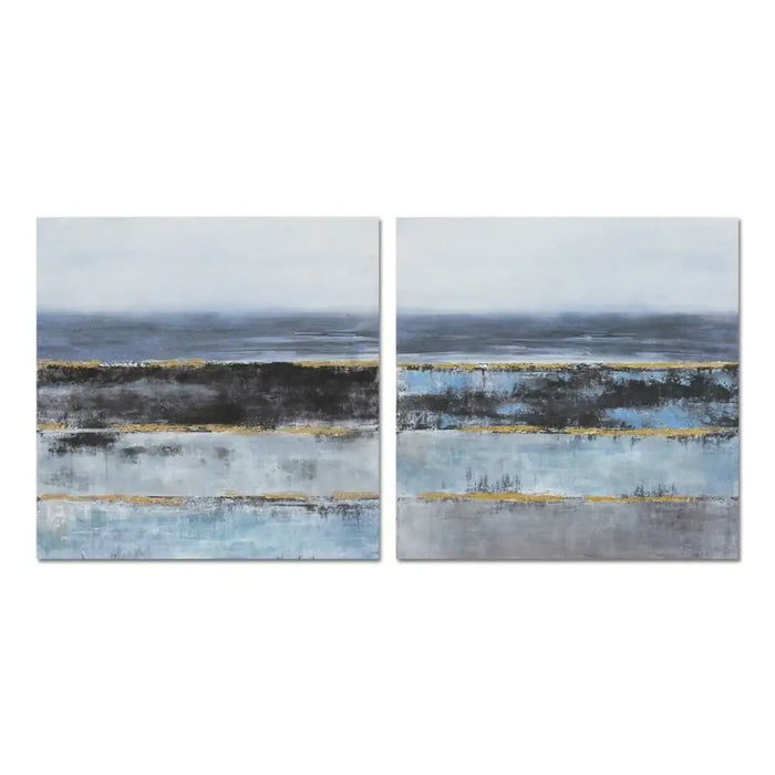 Canvas DKD Home Decor Abstract Modern (80 x 3 x 80 cm) (2 Units) - Декорация и Осветление<<<Дом