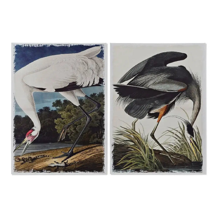 Canvas DKD Home Decor Heron Pinewood Canvas 50 x 1,8 x 70 cm - Декорация и Осветление<<<Дом Градина<<<BigBuy&&&Картини
