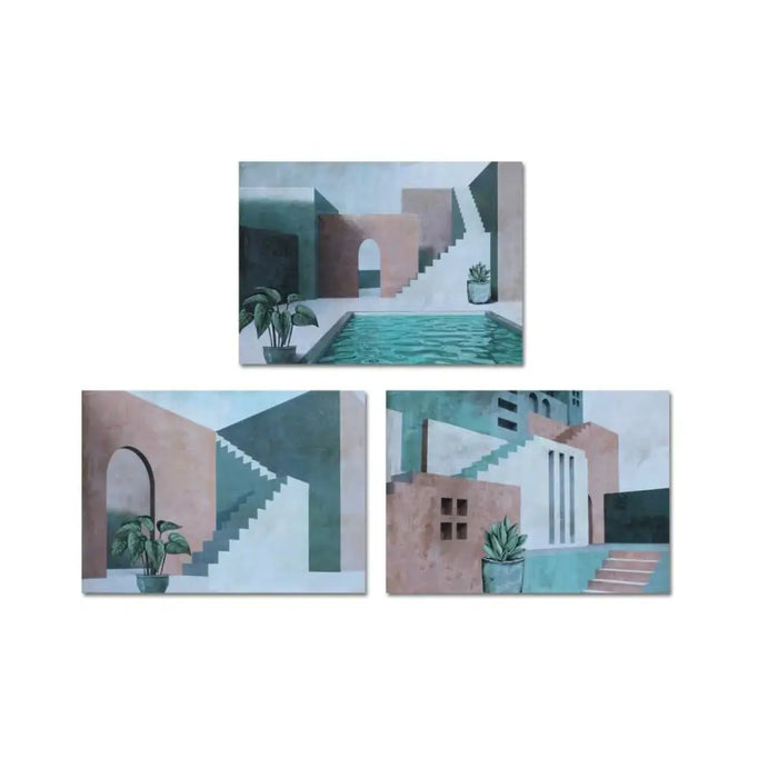 Canvas DKD Home Decor Canvas MDF Wood 70 x 1,8 x 50 cm - Декорация и Осветление<<<Дом Градина<<<BigBuy&&&Картини и