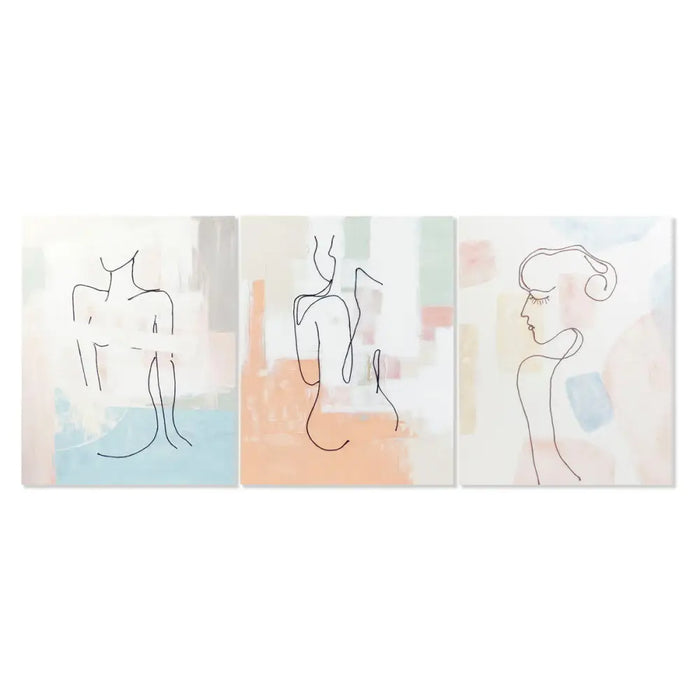 Canvas DKD Home Decor Pinewood Canvas 80 x 3,7 x 100 cm - Декорация и Осветление<<<Дом Градина<<<BigBuy&&&Картини и