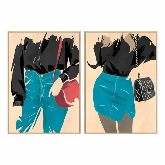 Canvas DKD Home Decor polystyrene Canvas Lady - Декорация и Осветление<<<Дом Градина<<<BigBuy&&&Картини и