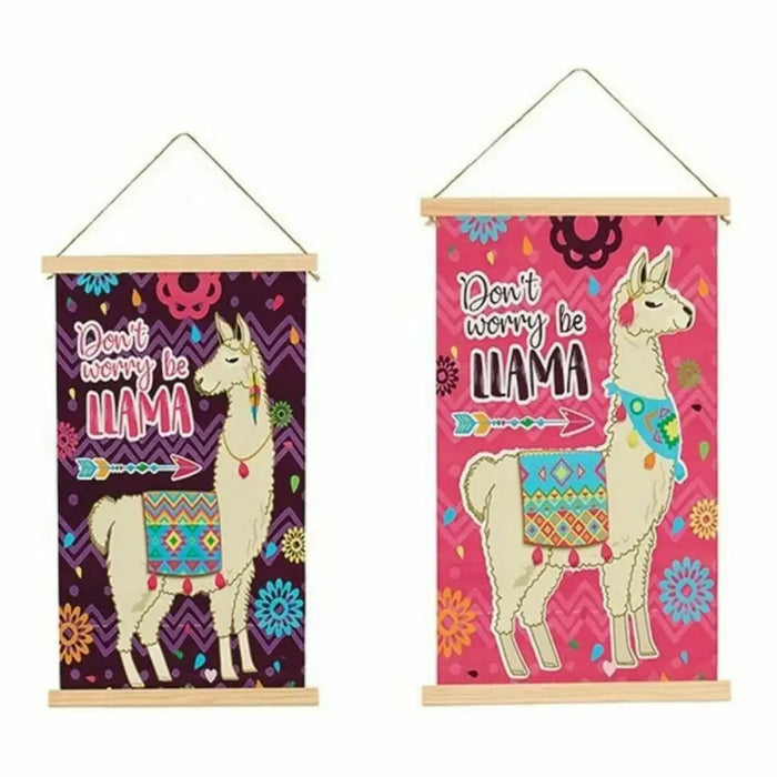 Canvas Gift Decor 1 x 54 x 33 cm Llama (24 Units) - Декорация и Осветление<<<Дом Градина<<<BigBuy&&&Картини и