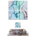 Canvas Gift Decor Canvas 35 x 7 x 35 cm Marble Blue (6 Units) - Декорация и Осветление<<<Дом Градина<<<BigBuy&&&Картини