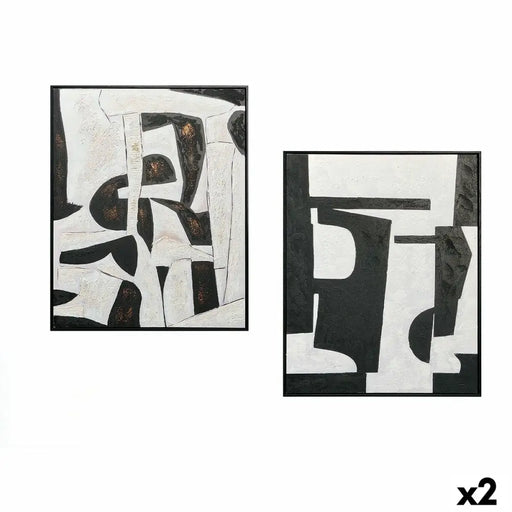 Canvas Gift Decor Lovers White Black 70 x 3,5 x 90 cm (2 Units) - Декорация и Осветление<<<Дом