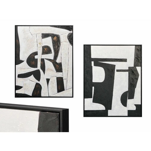 Canvas Gift Decor Lovers White Black 70 x 3,5 x 90 cm (2 Units) - Декорация и Осветление<<<Дом