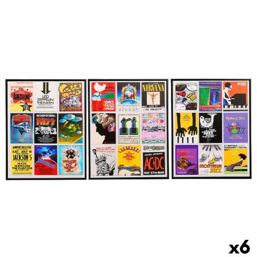 Canvas Gift Decor Music 40 x 2 x 50 cm (6 Units) - Декорация и Осветление<<<Дом Градина<<<BigBuy&&&Картини и