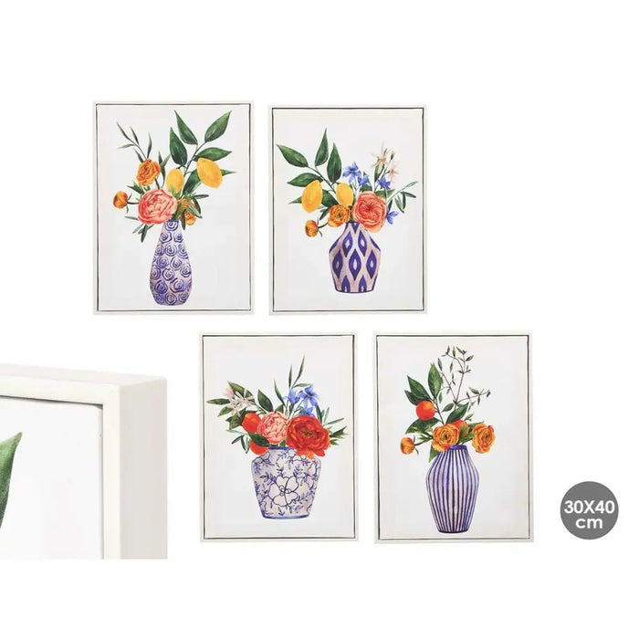 Canvas Gift Decor Vase 30 x 3 x 40 cm (8 Units) - Декорация и Осветление<<<Дом Градина<<<BigBuy&&&Картини и